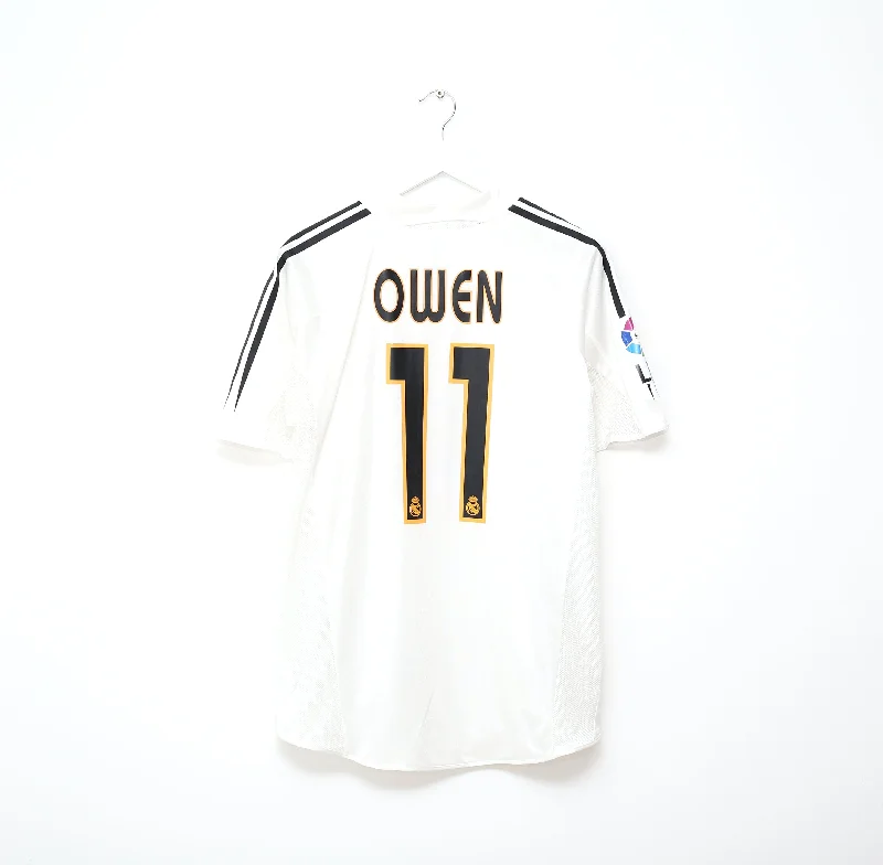 2004/05 OWEN #11 Real Madrid Vintage adidas MATCH ISSUE Home Football Shirt (L)