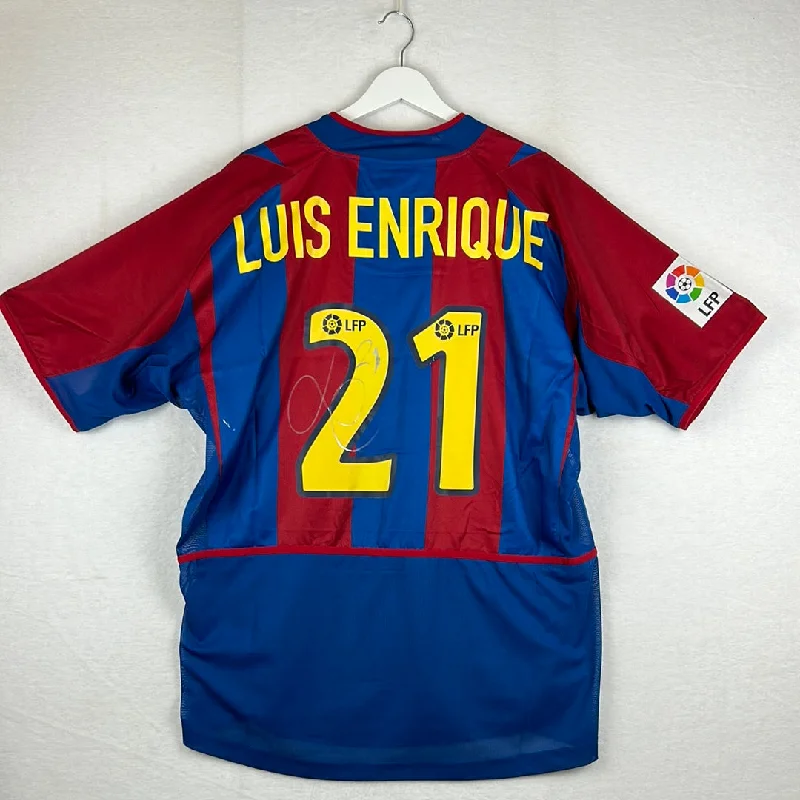 Barcelona 2002/2003 Player Issued Home Shirt - Luis Enrique 21 - Signed