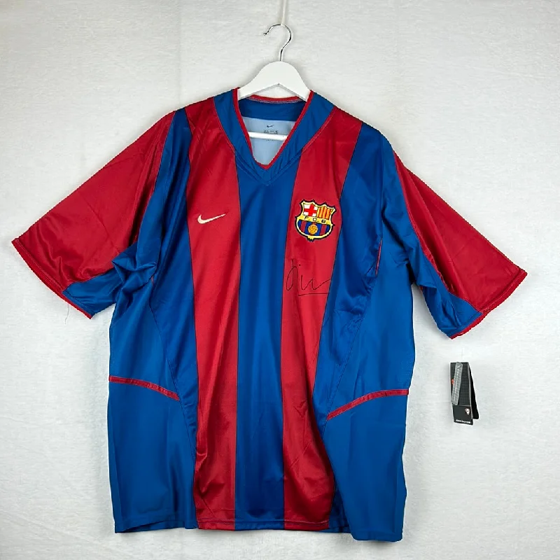 Barcelona 2002/2003 Signed Home Shirt - Figo - BNWT