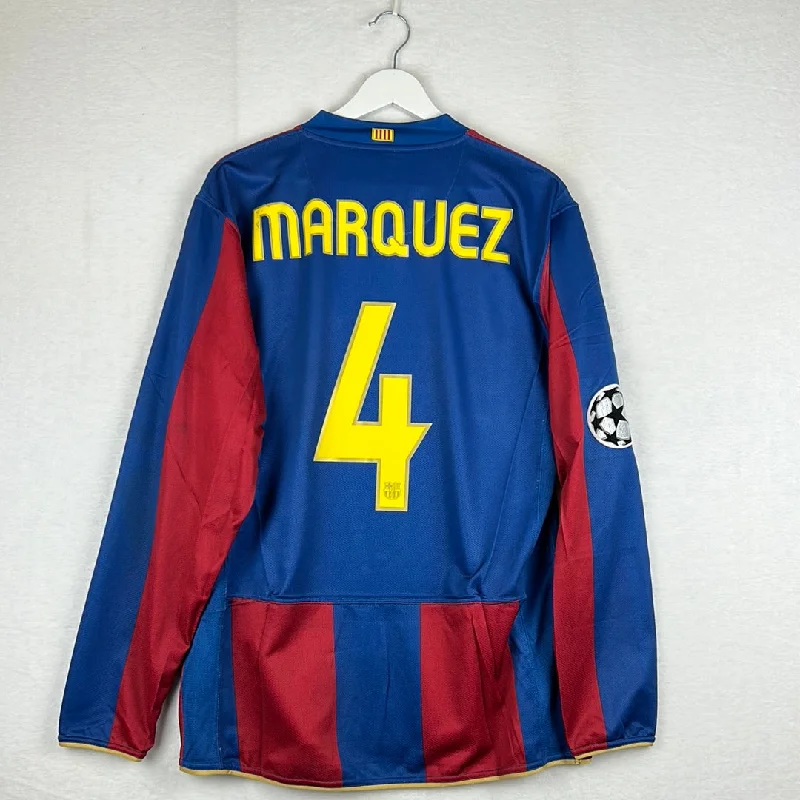 Barcelona 2007/2008 Match Worn Home Shirt - Marquez 4 - COA