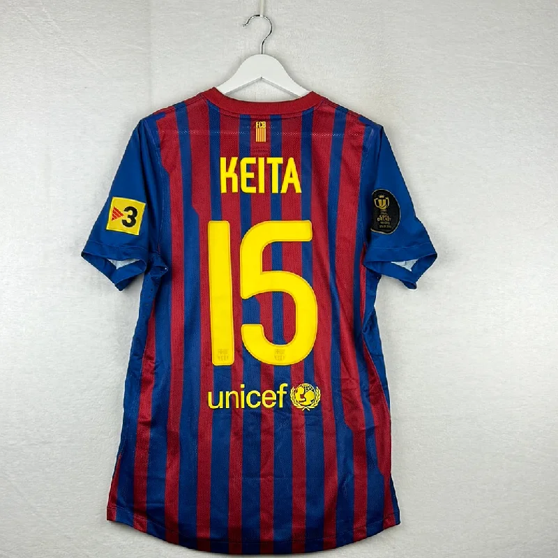 Barcelona 2011/2012 Player Issue Home Shirt - Copa Del Rei Final 2012 - Keita 15