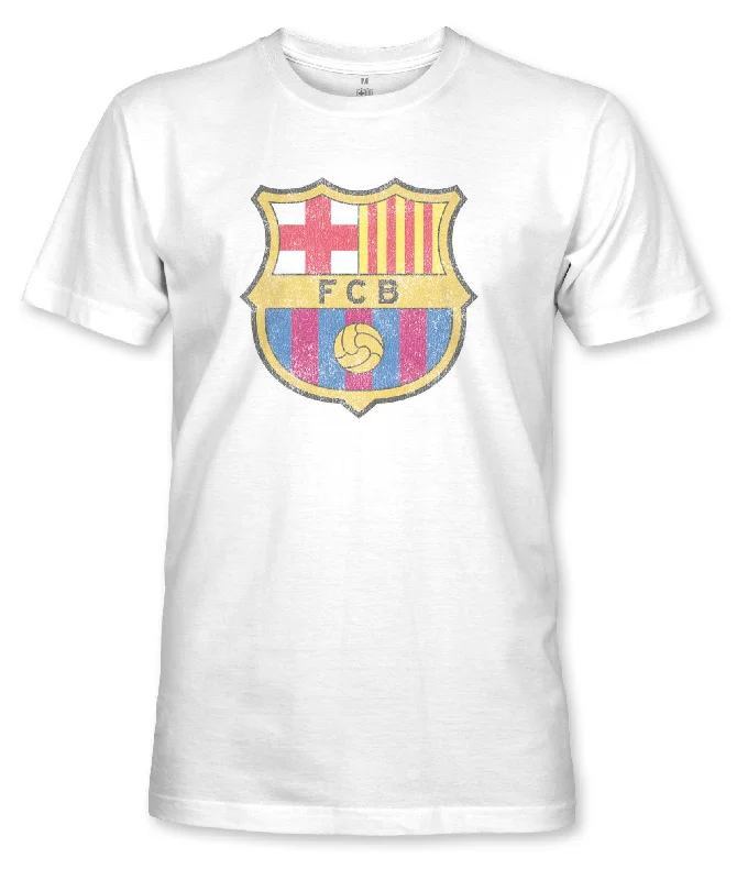 FC Barcelona Color Badge Cotton T-Shirt - White