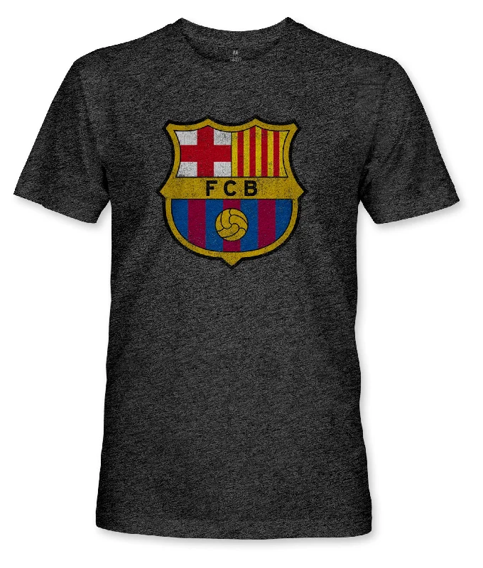 FC Barcelona Color Badge Vintage Triblend T-Shirt - Black