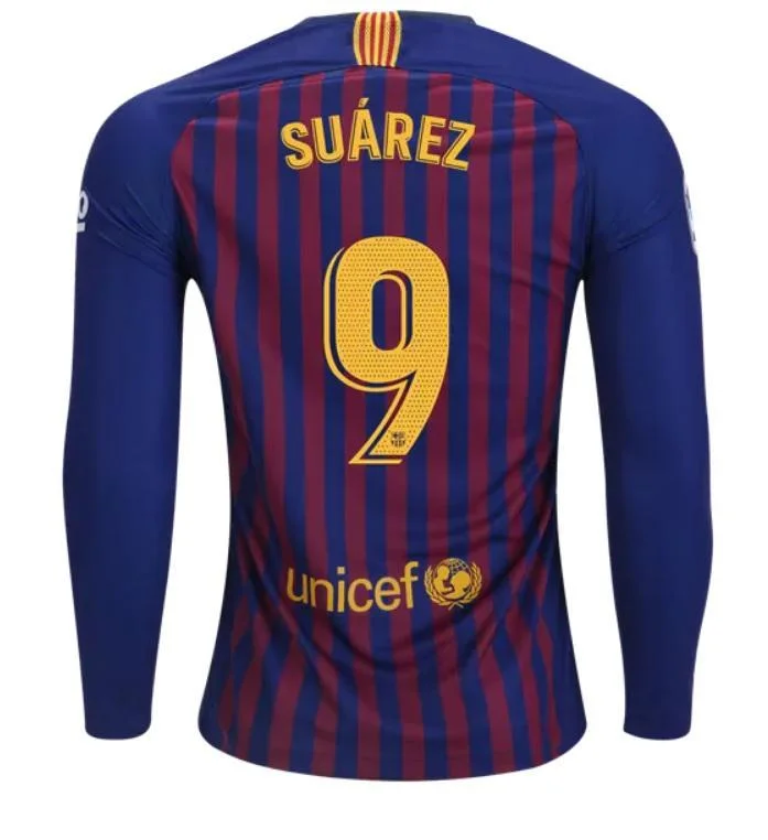 Barcelona Suarez Long Sleeve Home Jersey 2018/19