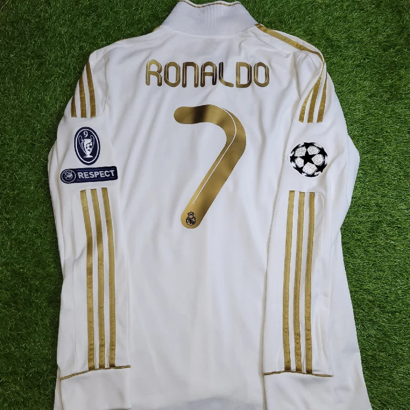 Cristiano Ronaldo Real Madrid 2011 2012 UEFA Long Sleeve Soccer Jersey Shirt L SKU# V13658