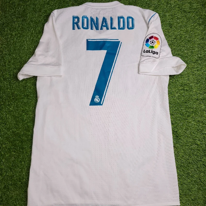 Cristiano Ronaldo Real Madrid Home 2017 2018 LAST SEASON ADIZERO PLAYER ISSUE Soccer Jersey Shirt M SKU# B31097