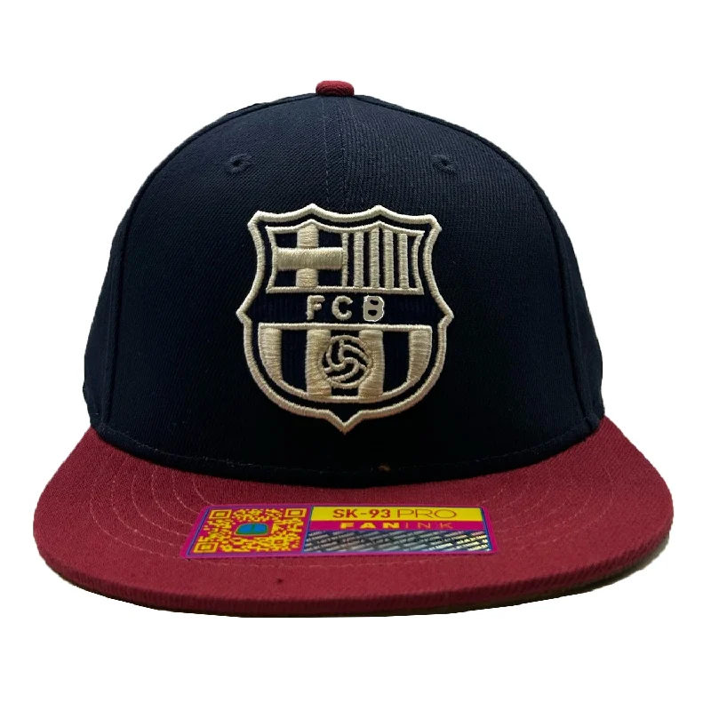 Fan Ink FC Barcelona Evolve Snapback Hat (Navy/White/Maroon)