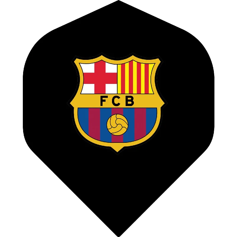 FC Barcelona - Official Licensed BARÇA - Dart Flights - No2 - Std - F2 - Black with Crest