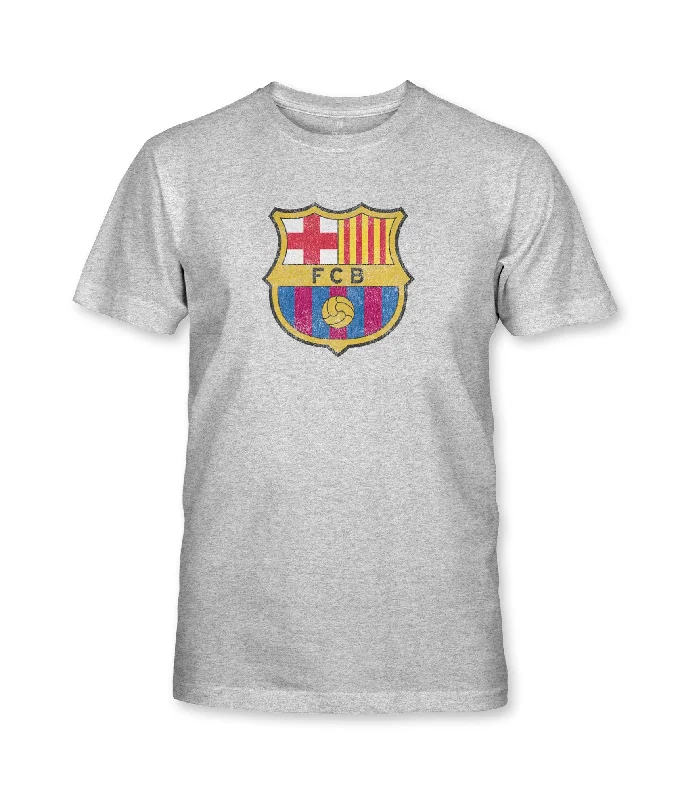 FC Barcelona Youth Color Badge Cotton T-Shirt - Grey