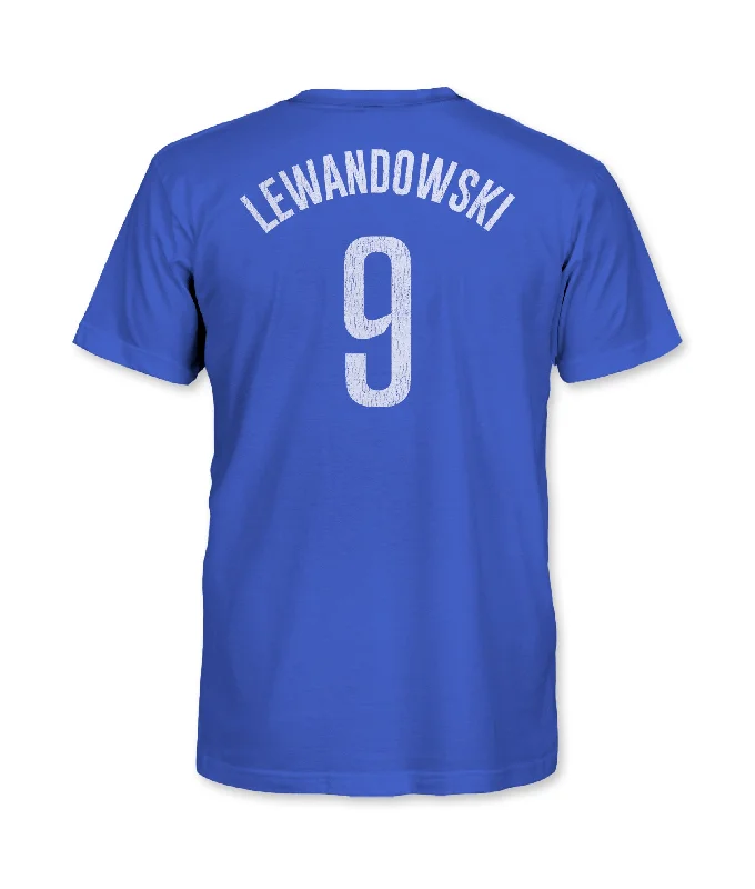 FC Barcelona Youth Lewandowski Cotton T-Shirt - Royal