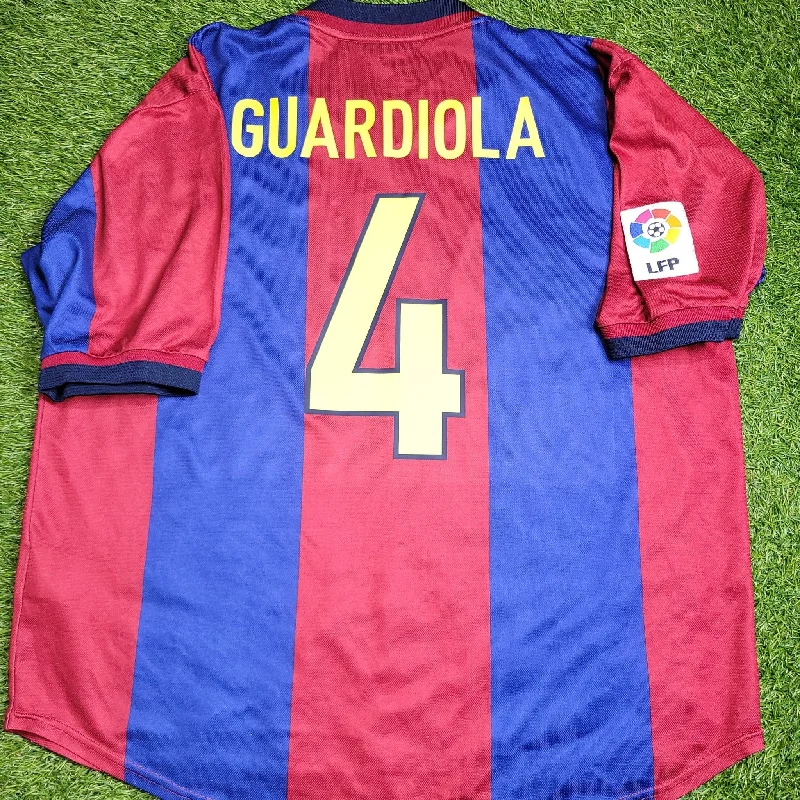 Guardiola Barcelona 1998 1999 Home Soccer Jersey Shirt XL