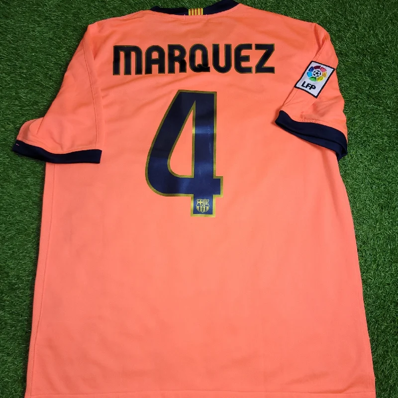 Marquez Barcelona 2009 2010 Away Soccer Jersey Shirt L SKU# 355020-870