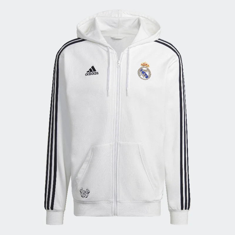 Men's adidas Real Madrid DNA 3-Stripes Full-Zip Hoodie