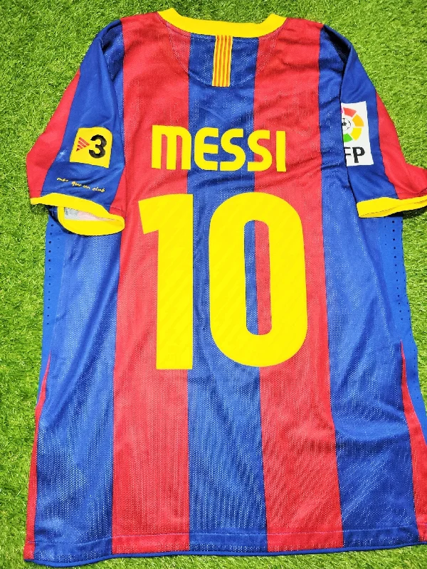 Messi Barcelona 2010 2011 Home PLAYER ISSUE Soccer Jersey Shirt L SKU# 406809-486