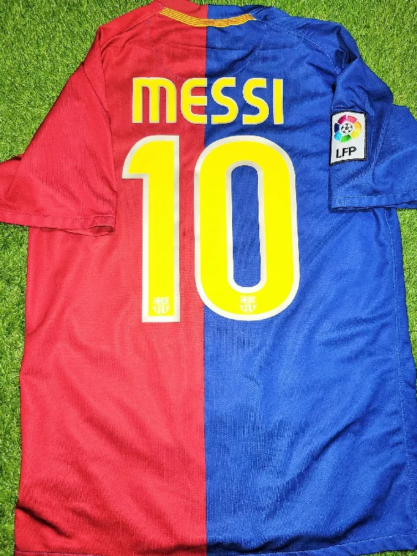 Messi Barcelona TREBLE SEASON 2008 2009 Soccer Jersey Shirt S SKU# 286784-655