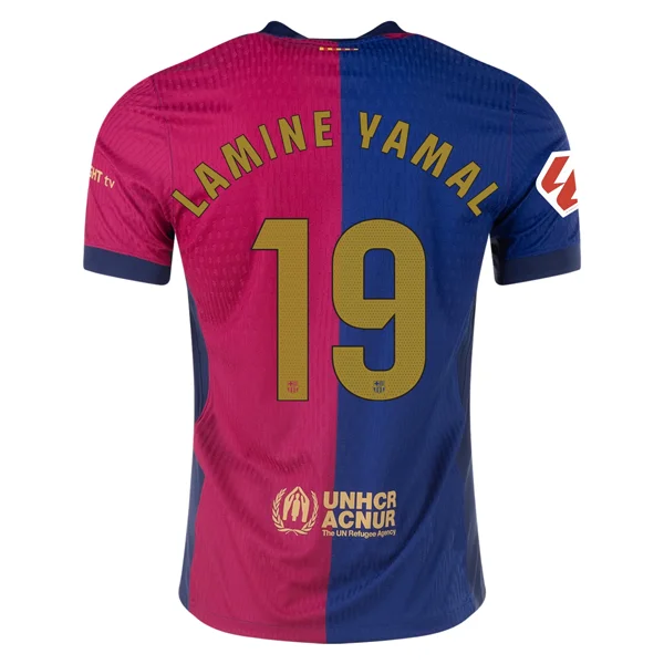 Nike Barcelona Authentic Lamine Yamal Home Jersey w/ La Liga Patch 24/25 (Royal/Nobel Red/Club Gold)