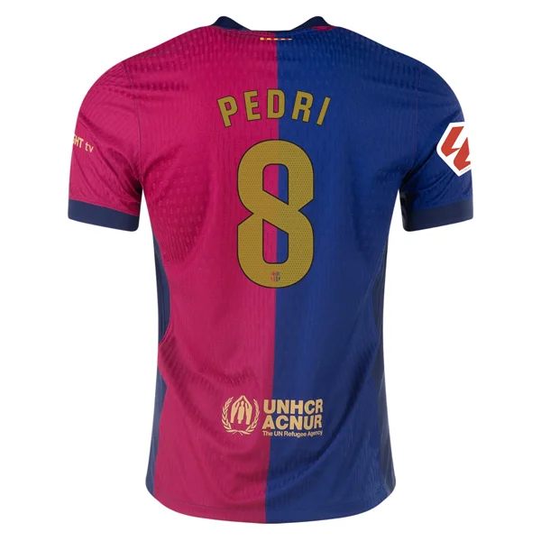 Nike Barcelona Authentic Pedri Home Jersey w/ La Liga Patch 24/25 (Royal/Nobel Red/Club Gold)