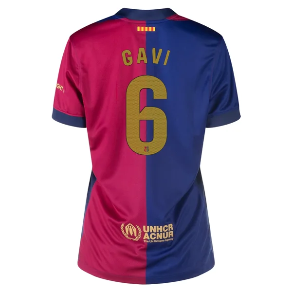 Nike Womens Barcelona Gavi Home Jersey 24/25 (Deep Royal/Club Gold)