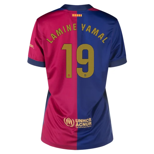 Nike Womens Barcelona Lamine Yamal Home Jersey 24/25 (Deep Royal/Club Gold)