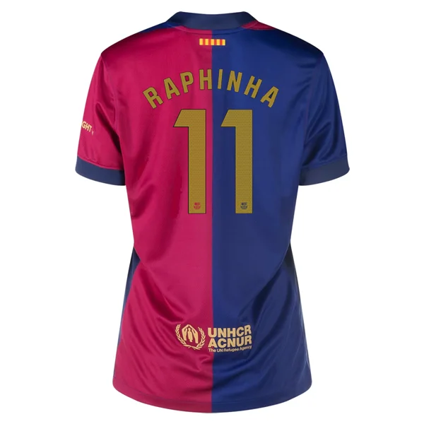 Nike Womens Barcelona Raphinha Home Jersey 24/25 (Deep Royal/Club Gold)