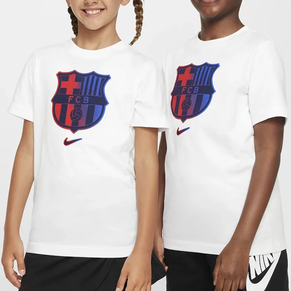 Nike Youth Barcelona Logo Blend T-Shirt (White)