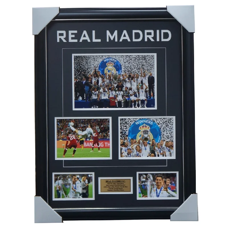 Real Madrid 2018 Uefa Champions Photo Collage Framed 3-peat - 3459