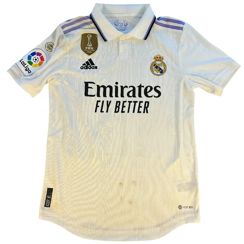 Real Madrid 2022/2023  Match Worn Home Shirt - Camavinga - Photo Matched