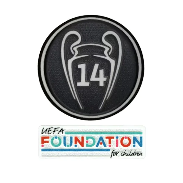 Real Madrid Champions League 14 Trophy Patch Set