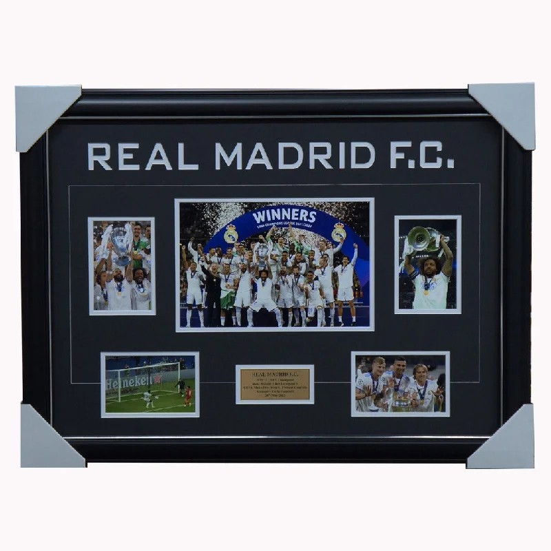 Real Madrid Football Club 2022 Champions League Winners Collage Framed - 5174