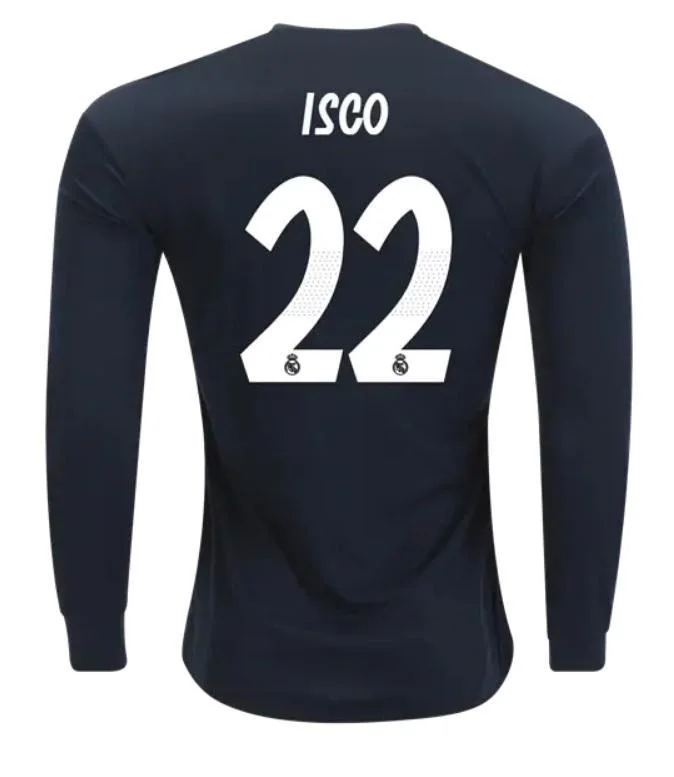 Real Madrid Isco Long Sleeve Away Jersey 2018/19