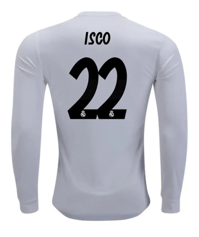 Real Madrid Isco Long Sleeve Home Jersey 2018/19