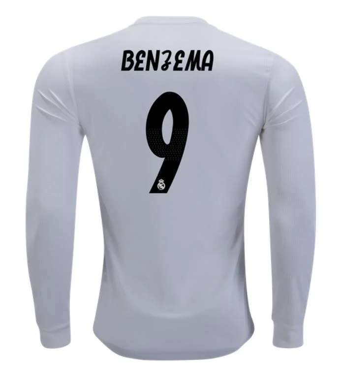 Real Madrid Benzema Long Sleeve Home Jersey 2018/19