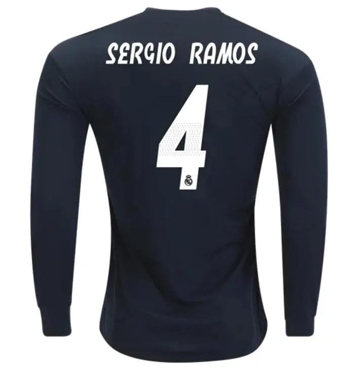 Real Madrid Sergio Ramos Long Sleeve Away Jersey 2018/19