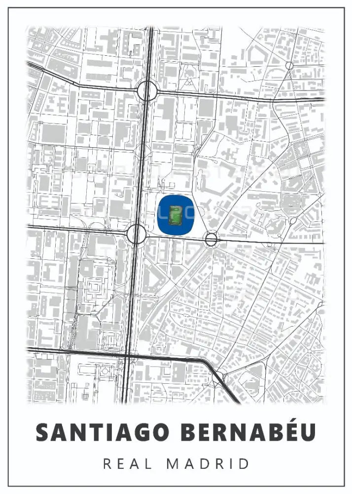 Real Madrid Stadium Map | Poster