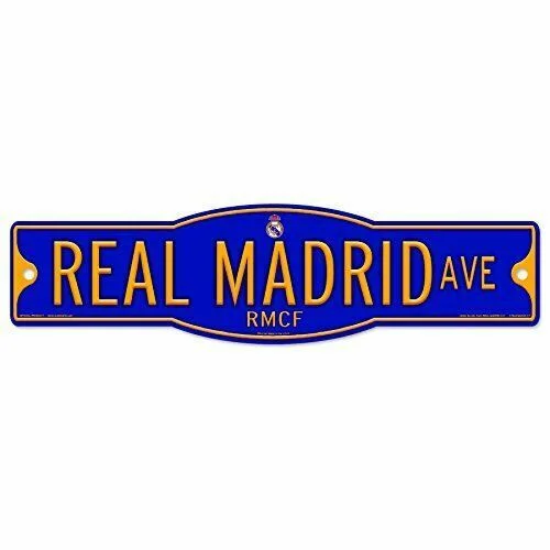 WinCraft Real Madrid 4" x 17" Street Sign Futbol - La Liga - RMCF