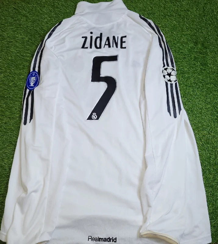 Zidane Real Madrid UEFA 2005 2006 Long Sleeve Soccer Jersey Shirt XL SKU# 109871 APU002