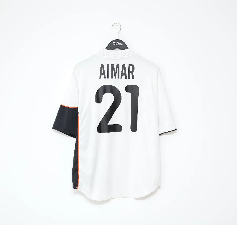 2001/02 AIMAR #21 Valencia Vintage Nike Home Football Shirt Jersey (XL)