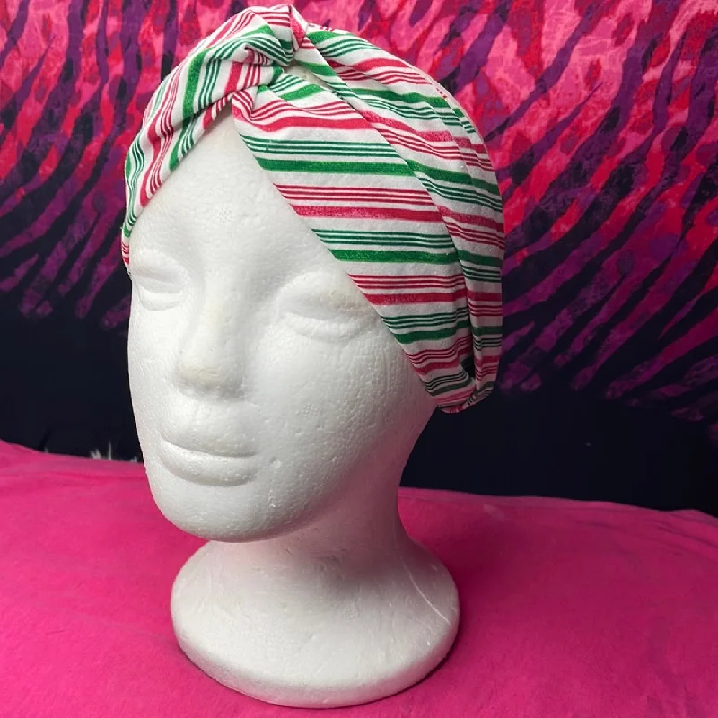 Candy Cane Knotted Turban Twist