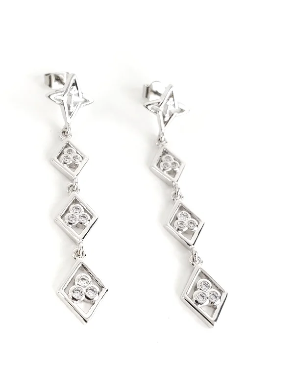 Divine Right Earrings Silver Tone