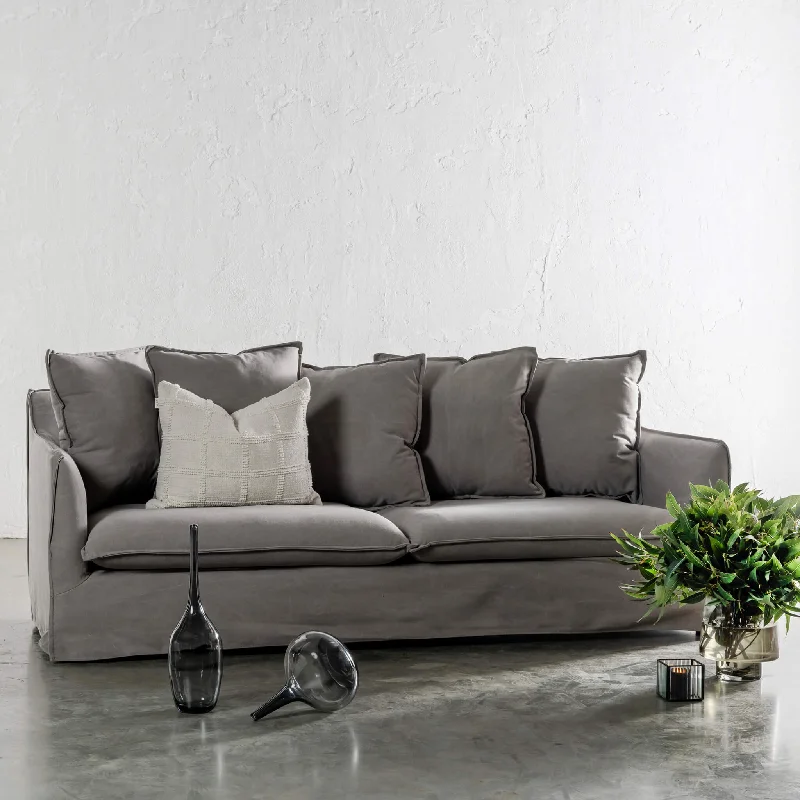 EXTRA FULL SET SOFA COVER  |  SEVILLA 3 SEATER SLIP COVER SOFA   |  OYSTER LINEN