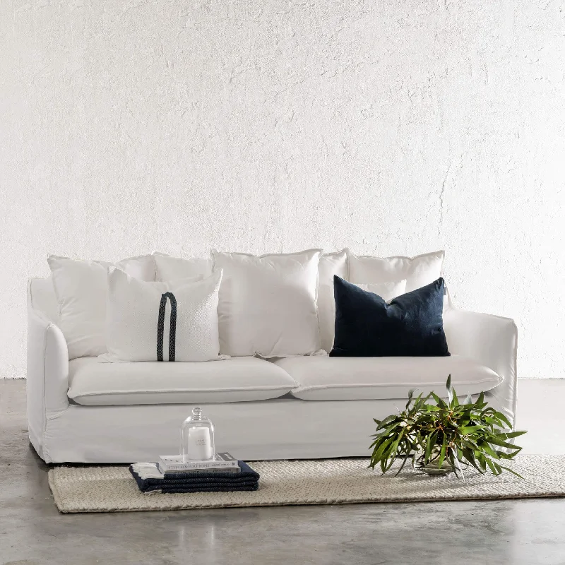 EXTRA FULL SET SOFA COVER  |  SEVILLA 3 SEATER SLIP COVER SOFA   |  POLAR WHITE