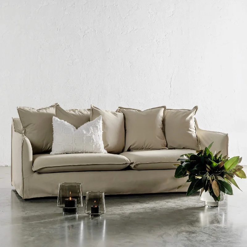 EXTRA FULL SET SOFA COVER  |  SEVILLA 3 SEATER SLIP COVER SOFA   |  STOWE SAND