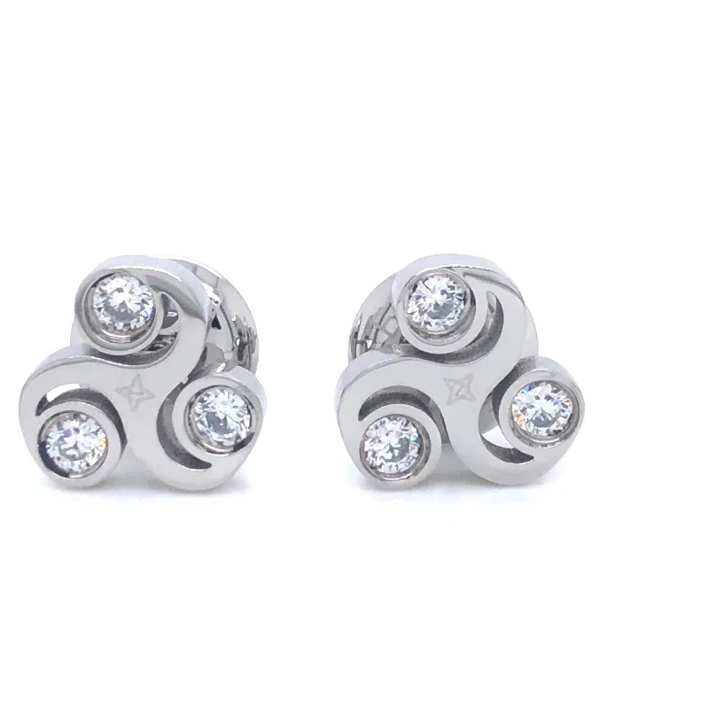 Gratitude Stud Earring Silver Tone