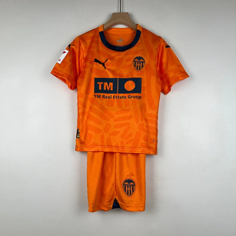 Kit Infantil Valencia Away 23/24 Unissex Puma - Laranja