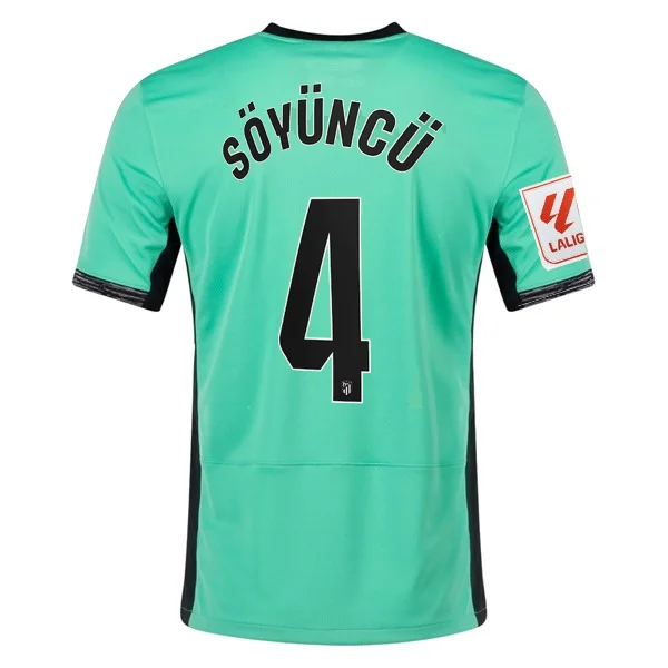 Nike Atletico Madrid Çağlar Söyüncü Third Jersey w/ La Liga Patch 23/24 (Spring Green/Black)