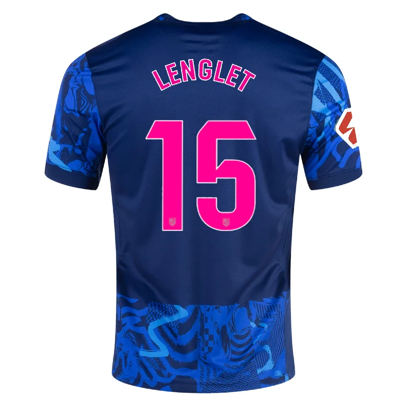 Nike Atletico Madrid Clément Lenglet Third Jersey w/ La Liga Patch 24/25 (Blue Void/Pink Glow)