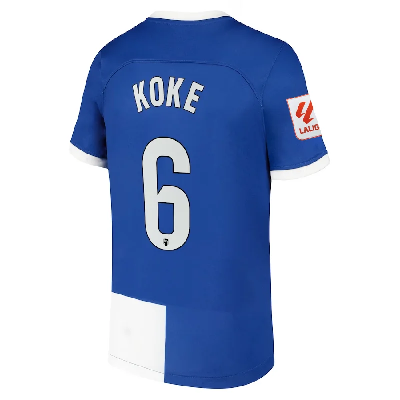 Nike Atletico Madrid Koke Away Jersey w/ La Liga Patch 23/24 (Old Royal/White)