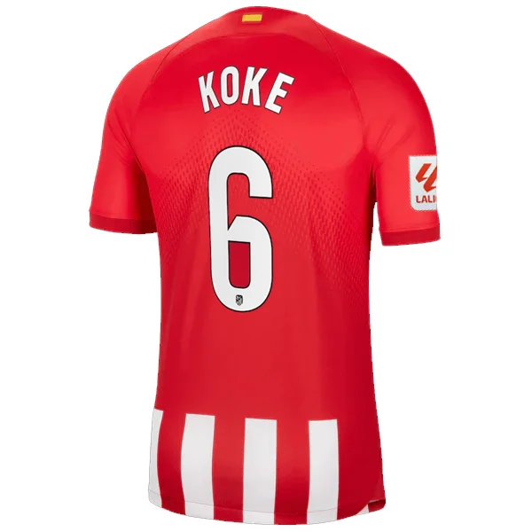 Nike Atletico Madrid Koke Home Jersey w/ La Liga Patch 23/24 (Sport Red/Global Red)