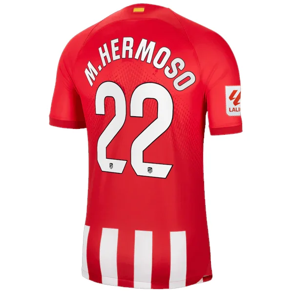 Nike Atletico Madrid Mario Hermoso Home Jersey w/ La Liga Patch 23/24 (Sport Red/Global Red)