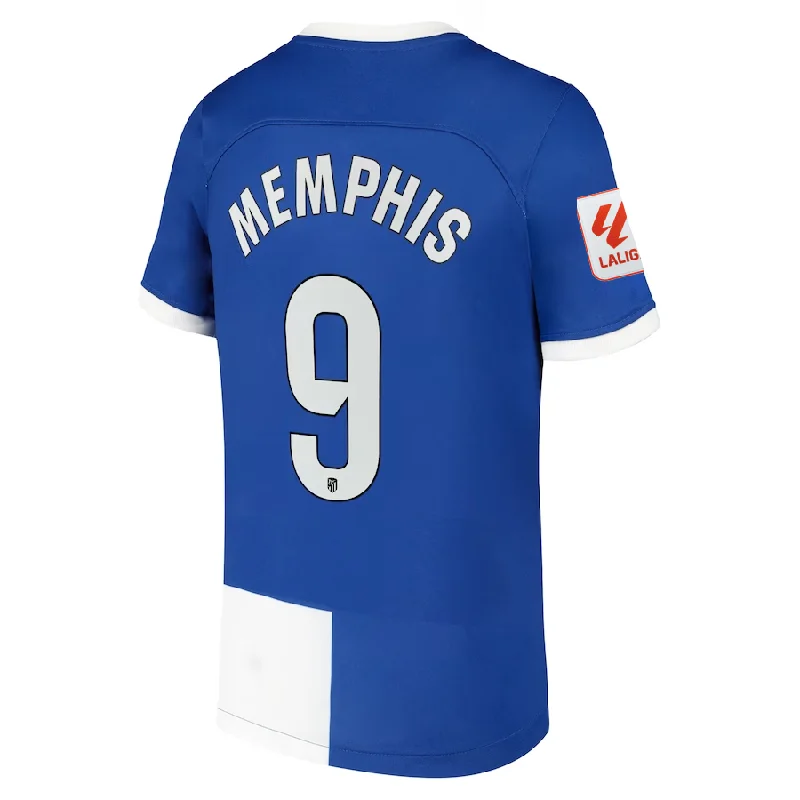 Nike Atletico Madrid Memphis Depay Away Jersey w/ La Liga Patch 23/24 (Old Royal/White)